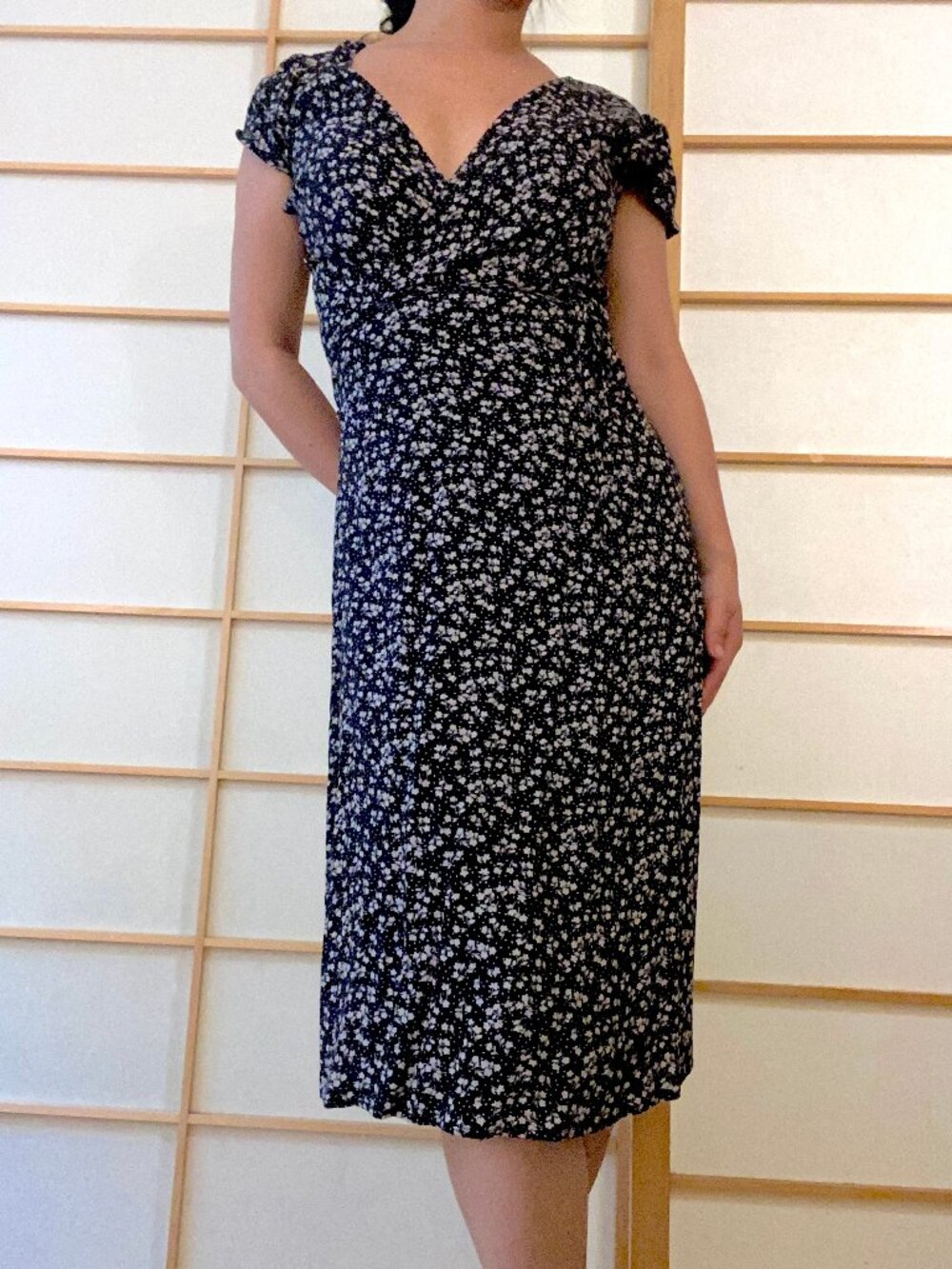 Brandy Melville Floral Wrap Dress, V-neck
